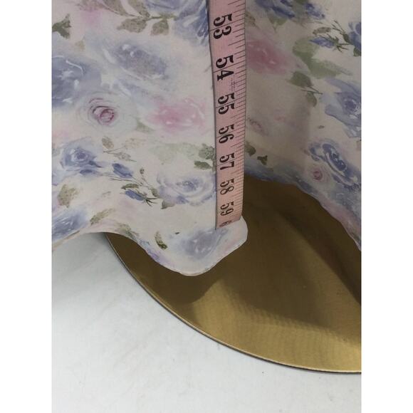 AW BRIDAL SZ 10 L azure purple print floral Cassidy formal party maxi dress B60 - Picture 5 of 9